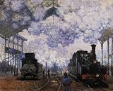 Claude Monet (La Gare St-Lazare, Arrival of a Train) Art Poster Print - 11