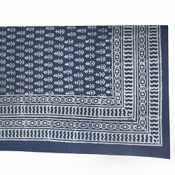 Home Decor Furnishings Cotton Sheet for Bed Block Print Twin Size (bssht711)