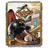 MLB Baltimore Orioles 48-Inch-by-60-Inch Acrylic Tapestry Throw