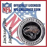 Jacksonville Jaguars NFL Football Helmet Challenge Coin Poker Card Guard with Air Tite Holder