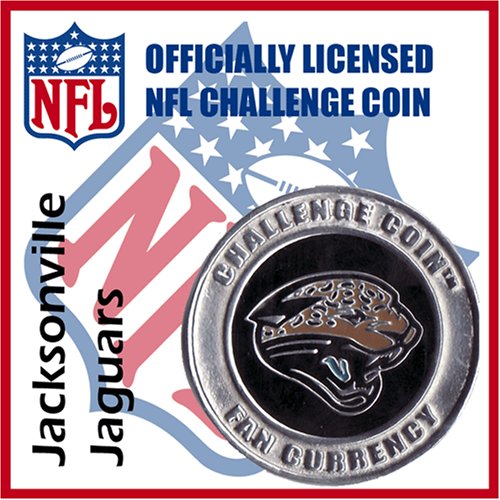 Jacksonville Jaguars NFL Football Helmet Challenge Coin Poker Card Guard with Air Tite Holder