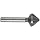 Magafor 434 Series Cobalt Steel Uncoated (Bright) Countersink, 3 Flute, 82 Degrees Cutting Angle, 1" Cutting Length