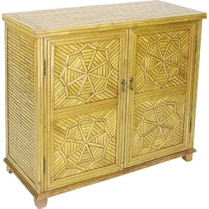 Bamboo Lacquered Finish Cabinet