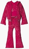: Baby Lulu Ribbon Rose Velour Flare Pant