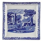 Spode Blue Italian Earthenware 6-1/4-Inch Square Tray