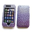 Apple iPhone 3G & 3GS Snap-on Protector Hard Case Rhinestone Cover "Purple Rain" Design
