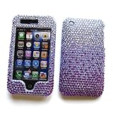 Apple iPhone 3G & 3GS Snap-on Protector Hard Case Rhinestone Cover "Purple  ....