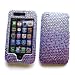Apple iPhone 3G & 3GS Snap-on Protector Hard Case Rhinestone Cover "Purple Rain" Design