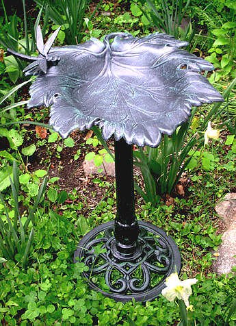 Dragonfly Bird Bath Cast Iron & Aluminum