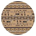 Stainmaster® Wide Ruins Southwestern Rug- Velvet Brown(77" Round)