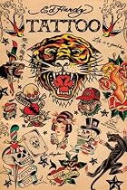 Ed Hardy (Tiger Tattoo) Art Poster Print - 24" X 36"