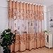 Binmer(TM)Window Curtains Door Curtain Mordern Room Floral Tulle Window Screening Curtain Drape Scarfs for Bathroom Balcony Living Room Decor (Coffee)