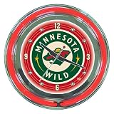 Trademark Poker NHL1400-MW NHL Minnesota Wild Neon Clock - 14 inch Diameter