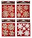 Snowflake Decorative Window Stickers, 25 Snowflakes