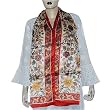 Printed Scarves Satin Silk India Dress 22 X 72 inches