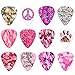 Pink Camo Guitar Picks 12-Pack Set - Cute, Girly and Fun Guitar Picks for Girls- Size Medium Celluloid 12-pack, Collection Includes Exclusive Pink Camo Patterns.