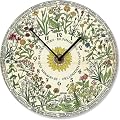 Blumenwanduhr aus Holz