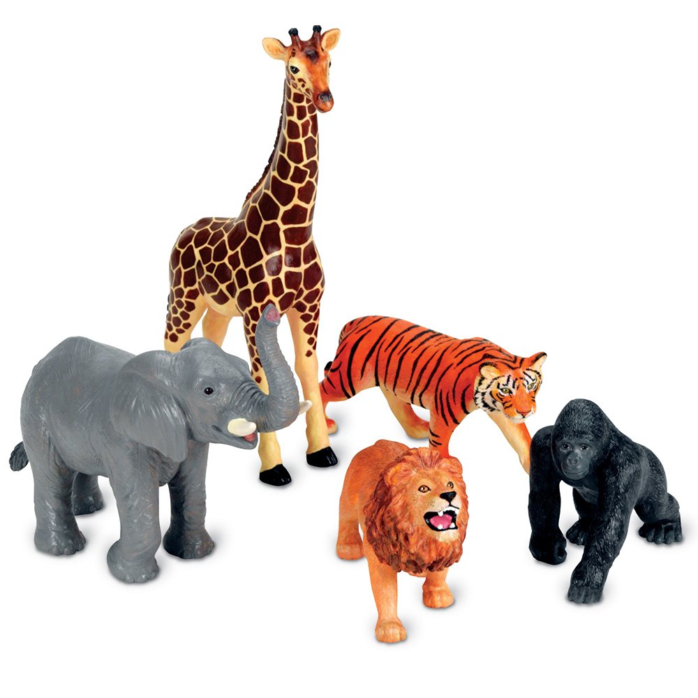 Learning Resources Jumbo Jungle Animals Gorilla Giraffe Lion Elephant