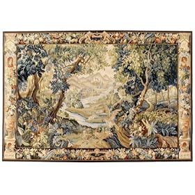 7'x7' Handmade Chinese Tapestry Collection Wool Square Rug