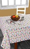 Homescapes Nappe à Motif à poupée rousse / matriochkas, 137 x 228 cm. Pur coton ULTRA DOUX. Lavable à la maison. Couleur: blanc, vert, bleu, rouge
