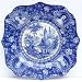 Victorian Toile Square Blue Dinner Plate Chintz