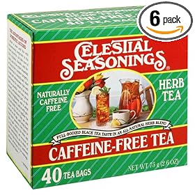 Celestial Seasonings Caffeine-Free Herb Tea with Roasted Chicory, 40-Count Tea Bags (Pack of 6)