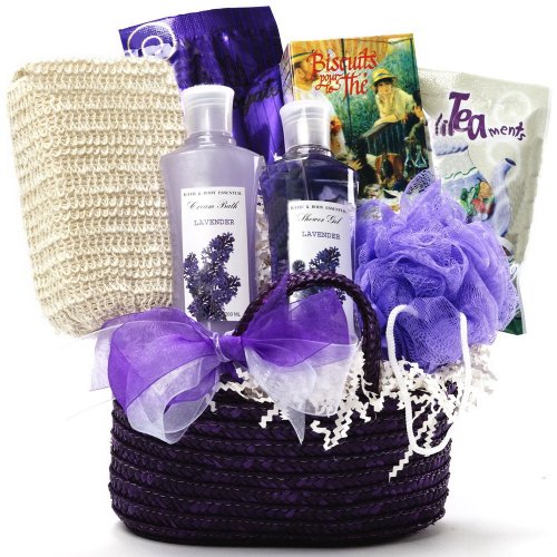 Tranquil Delights Lavender Spa Bath and Body Gift Set - Tea & Cocoa Gift Basket