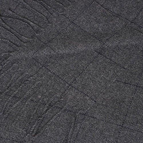 Grey and Navy Check Scarf ONE GREY/NAVY