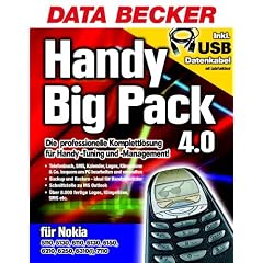 Handy Big-Pack USB Nokia, CD-ROM Die professionelle Komplettl�sung f�r Handy-Tuning und -Management. F�r Nokia 5110,5130, 6110, 6130, 6150, 6210, 6250, 6310(i), 7710. CD l�uft unter Windows 98/98SE/Me/2000/NT4(SP6)/XP