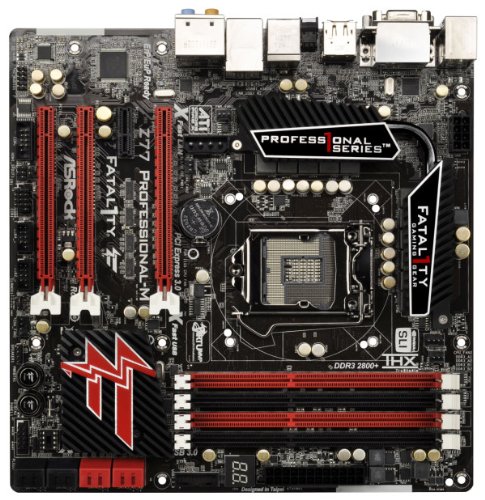 Buy AS Rock LGA1155 Intel Z77 Quad CrossFirex Quad SLI SATA3 USB3.0 A GbE MATX Motherboard  Z77 PROFESSIONAL-M