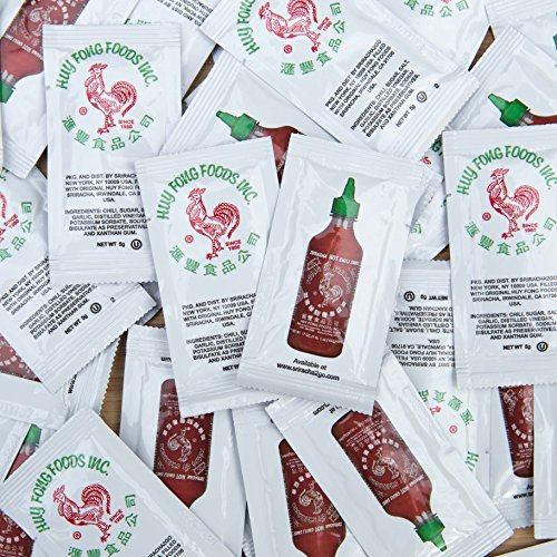 Sriracha Hot Chili Sauce (50 Packets) Individual Packets SauceAndToss