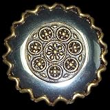 Antique Hematite & Button Ring