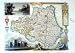 1990 Map England County Durham Newcastle Darlington