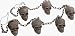 Scary Skulls On A Chain Halloween Decoration