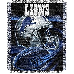 Detroit Lions NFL Triple Woven Jacquard Throw (Spiral Series) (48x60")"