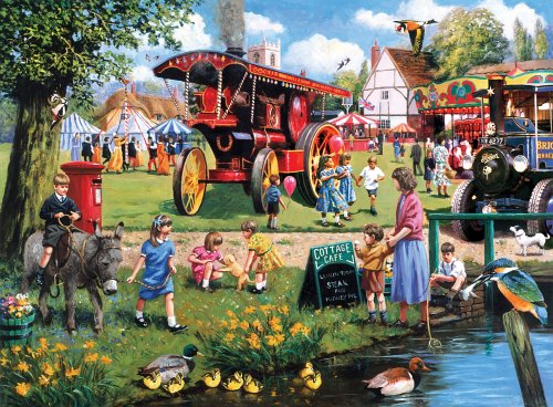 Childrens Toyshop  Toys : Ravensburger Puzzle Two x 500 Pieces Nostalgic Deasons: Spring/Autumn