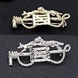 Equestrian Fox / Hound Over the Gate Stock Pin