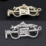 Equestrian Fox / Hound Over the Gate Stock Pin