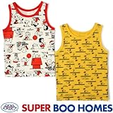 SUPER BOO HOMES（スーパーブーホームズ） タンクトップ（ハピネス＆サーフアップ柄/PEANUTS/スヌーピー） 下着 肌着 アンダーウェア SBH-4014712 ナチュラル 110cm