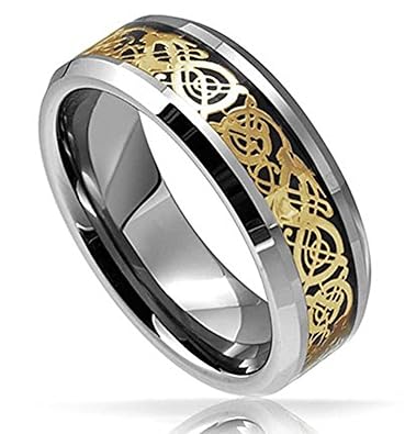 celtic gold music ring wedding