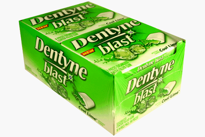 Dentyne Blast Cool Lime 9 - 10 Piece Packs by Cadbury Adams