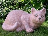 Eigenschaften Tiefes Kunsthandwerk GbR  / Tierfigur Steinfigur Grosse Katze terracotta