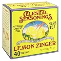 Celestial Seasonings Herb Tea, Lemon Zinger, Tea Bags, 40-Count Boxes (Pack of 6)