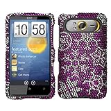 Purple Snowflakes Diamante Crystal Bling Protector Case for HTC HD7 (T-Mobi ....