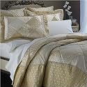 GENEVA LUXURY METALLIC GOLD / IVORY COVERLET W/ MATCHING SHAMS , Sold at Major Department Stores