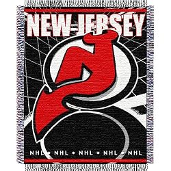 New Jersey Devils NHL Triple Woven Jacquard Throw (019 Series) (48x60")"