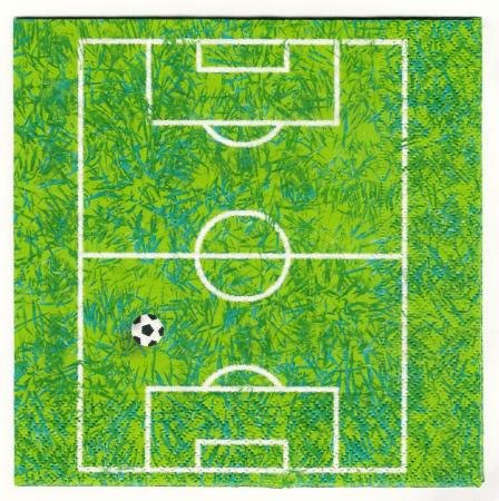 Servietten Fußballfeld