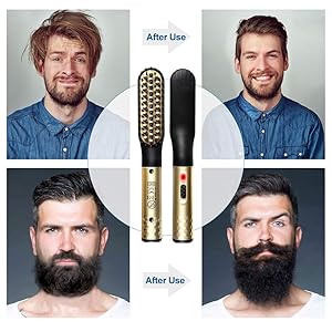 Beard Straightener For Men Hair Straightening Brush For Men