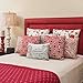 Pillow Perfect - 474847 Linen/Red French Postale Rectangular Throw Pillow