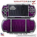 Carbon Fiber Purple and Chrome WraptorSkinz Skin and Screen Protector Kit fits Sony PSP Slim